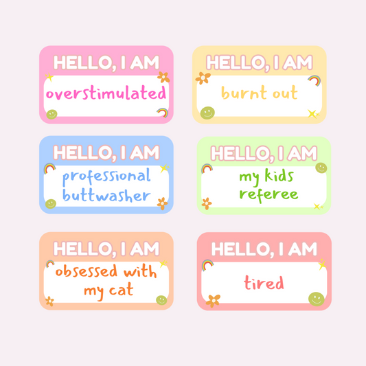 HELLO, I AM Sticker Series